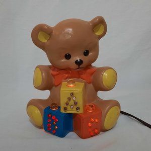 Vintage Mar - Kel Ceramic ABC Bear Nursery Night Light